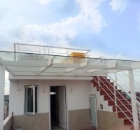 Thi công mái kính tự động TLK07