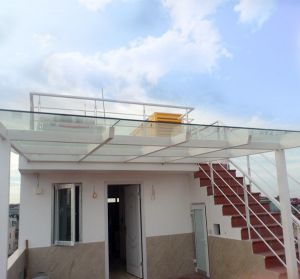 Thi công mái kính tự động TLK07