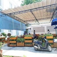 Thi công mái xếp di động lượn sóng