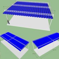 Thiết kế lắp đặt mái xếp di động lượn sóng