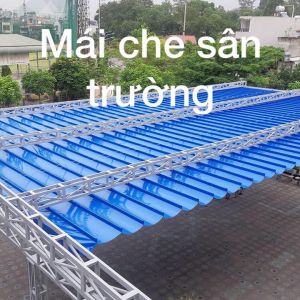 Mái xếp che sân trường